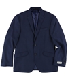 Kenneth Cole Mens Micro-Grid Two Button Blazer Jacket blue 38