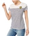 Maison Jules Womens Metallic Stripe Basic T-Shirt