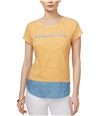 maison Jules Womens Bonjour Y'All Graphic T-Shirt orangesunco XS