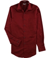 Van Heusen Mens Lux Sateen Button Up Dress Shirt red 16.5