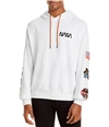 Elevenparis Mens NASA Hoodie Sweatshirt white L