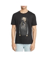 Elevenparis Mens Rap Dog Graphic T-Shirt black S