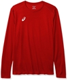 ASICS Mens Plain Logo Basic T-Shirt red L