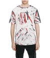 Elevenparis Mens Splatter Graphic T-Shirt rhubarbsplatter S