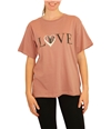Elevenparis Womens Love Graphic T-Shirt woodrose XS