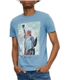 Elevenparis Mens Liberty Smiley Graphic T-Shirt bluestone S