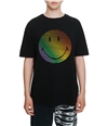Elevenparis Mens Ombre Smiley Graphic T-Shirt black S