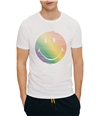 Elevenparis Mens Ombre Smiley Graphic T-Shirt white S