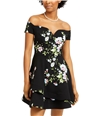Bee Darlin Womens Floral Off-Shoulder Dress multicolor 13/14