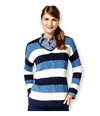 American Living Womens Striped LS Pullover Sweater cnvyblu 2XL
