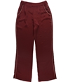Leyden Womens Piped Casual Wide Leg Pants mediumred XS/34