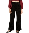 Leyden Womens Velvet Pleated Casual Trouser Pants black S/31