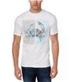 Club Room Mens Split Crab Graphic T-Shirt white S