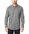 Club Room Mens Gingham Long Sleeve Button Up Shirt deepblack S