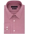 Tommy Hilfiger Mens Flex-Collar Button Up Dress Shirt pomegranate 14.5