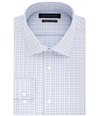 Tommy Hilfiger Mens Fitted Stretch Check Button Up Dress Shirt