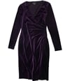 Ralph Lauren Womens Velvet Surplice Dress