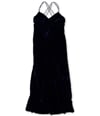 Ralph Lauren Womens Velvet A-line Gown Dress deepblue 12