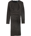 Ralph Lauren Womens Metallic Sheath Dress black 8