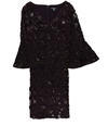 Ralph Lauren Womens Sequined A-line Dress purple 2