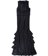 Ralph Lauren Womens Ruffled Lace Gown Dress