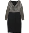 Ralph Lauren Womens Metallic Jersey Dress black 2