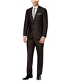 Kenneth Cole Mens Black Micro Stripe Two Button Formal Suit black 44x30