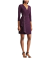 American Living Womens Jersey Ruffled Dress purple 2