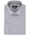 DKNY Mens Gray Solid Button Up Dress Shirt flint 16.5