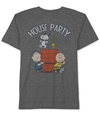 Hybrid Mens House Party Graphic T-Shirt charsnow S
