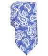 Tallia Mens Paisley Slim Self-tied Necktie blue One Size
