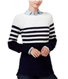 maison Jules Womens Cross-Stitch Knit Sweater egretcombo XS