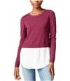 Maison Jules Womens Layered-Look Pullover Sweater