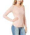 maison Jules Womens Cable Knit Pullover Sweater frescopink XXS