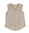 Bar Iii Womens Solid Vest Blouse