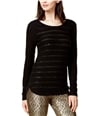 Maison Jules Womens Sequined Knit Sweater