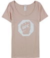 UFC Womens Fist Inside Glitter Logo Graphic T-Shirt blush S