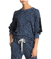 N:Philanthropy Womens Azure Leopard Print Sweatshirt