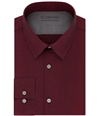 Calvin Klein Mens X Temp Button Up Dress Shirt geranium 17-17.5