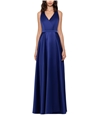 XSCAPE Womens Satin Halter A-line Gown Dress royalblue 6