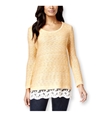 Style & Co. Womens Lace-Hem Marled Pullover Sweater, TW1