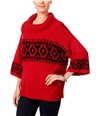 Style & Co. Womens Fair-Isle Cowl Pullover Sweater nredamrcombo M