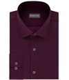 Michael Kors Mens Airsoft Stretch Button Up Dress Shirt wine 14.5