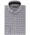 Sean John Mens Classic-Fit Multi-Check Button Up Dress Shirt charcoal 16-16.5
