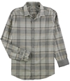 Tasso Elba Mens Plaid Button Up Shirt, TW5