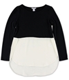 Bar Iii Womens Color Blocked Pullover Blouse