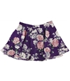 City Studio Womens Floral A-line Skirt purple 18W