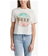 Reef Womens Dani Cropped Graphic T-Shirt marsh S