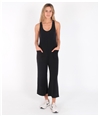 Hurley Womens Cropped Jumpsuit caviar XS