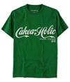 SUVAS Mens Cake A Holic Logo Graphic T-Shirt kellygrn S